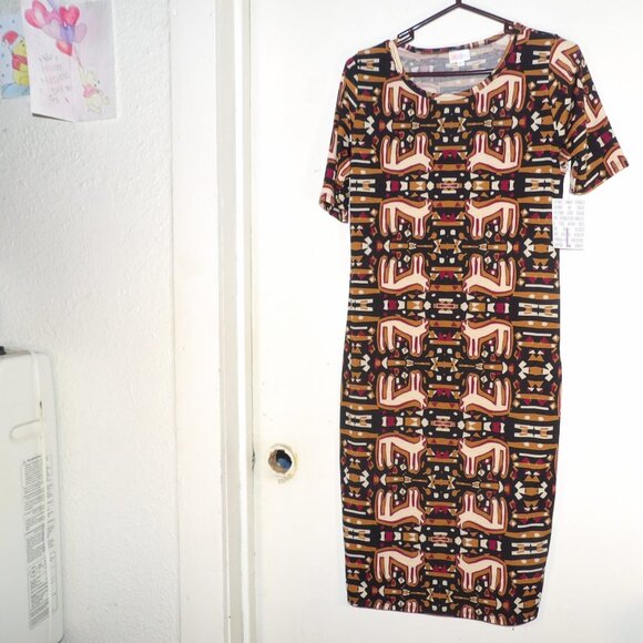 NWT Lularoe Egyptian Pattern Print Maxi Dress Sz L - Picture 1 of 7